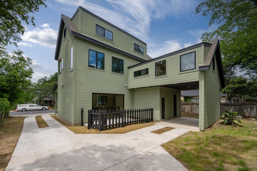 Front exterior of a new home in , Austin, TX, highlighting curb appeal (Image 2). Front exterior of a new home in , Austin, TX, highlighting curb appeal (Image 2).