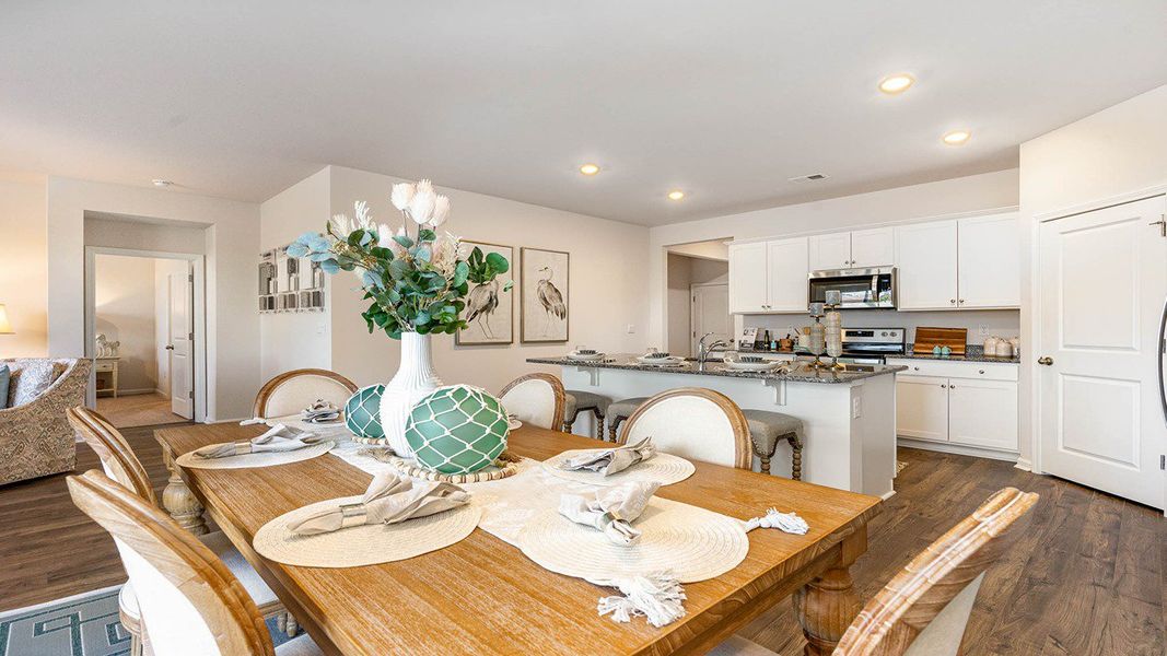 Furnished interior in a model home at South Island landing in Georgetown (Image 30).