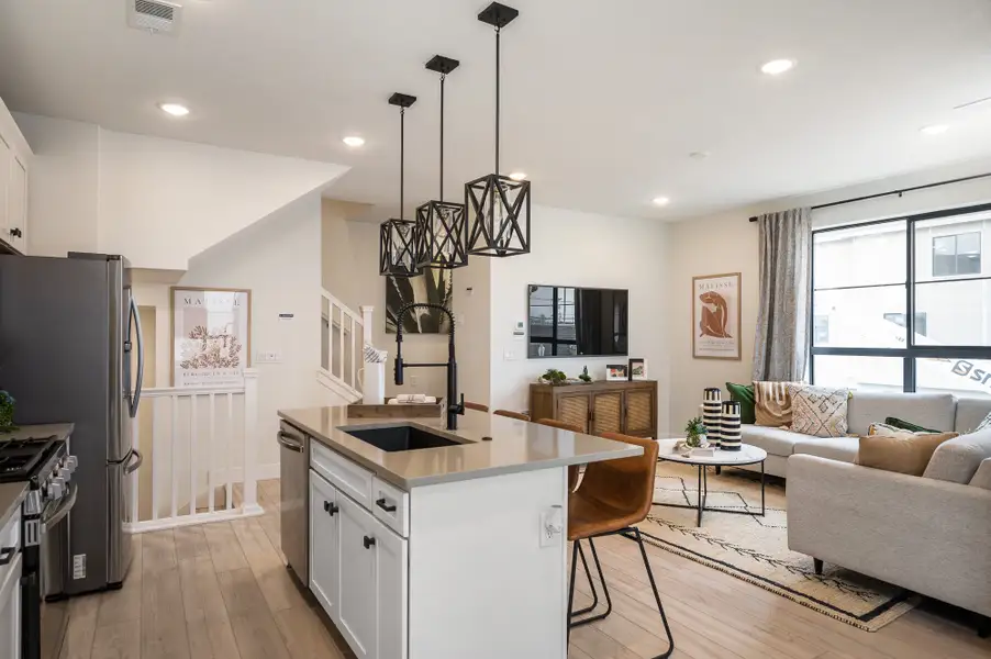 Representative furnished interior of a home built from the Emmet by Lokal Homes in The Commons at Victory Ridge, Colorado Springs (Image 5).