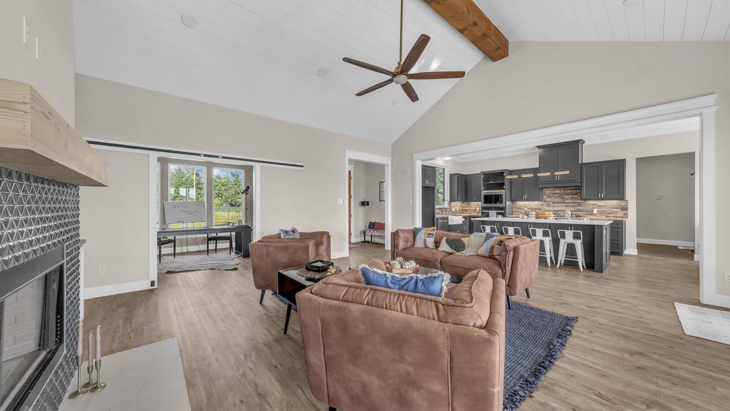 Furnished interior view inside a new home in Oak Water Ranch, Granbury (Image 6). Furnished interior view inside a new home in Oak Water Ranch, Granbury (Image 6).