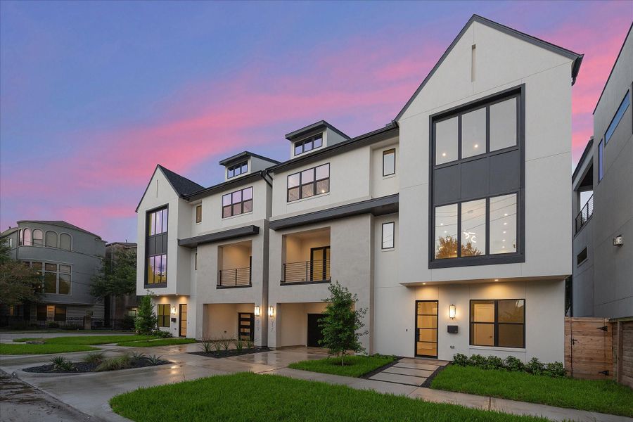 Front exterior of a new home in , Houston, TX, highlighting curb appeal (Image 25). Front exterior of a new home in , Houston, TX, highlighting curb appeal (Image 25).