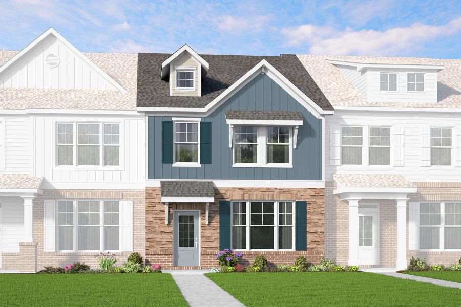 Representative exterior photo of a completed home built from the Sycamore by McKinley Homes in Kinsley, Wake Forest, NC (Image 5).