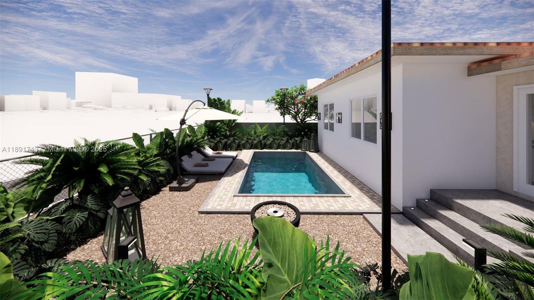 Exterior details and patio area of a home in , Miami Shores (Image 21). Exterior details and patio area of a home in , Miami Shores (Image 21).