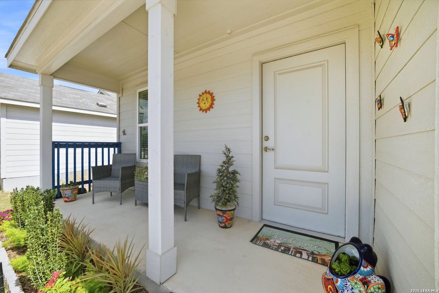 Exterior details and patio area of a home in Tarasco Gardens, San Antonio (Image 3). Exterior details and patio area of a home in Tarasco Gardens, San Antonio (Image 3).