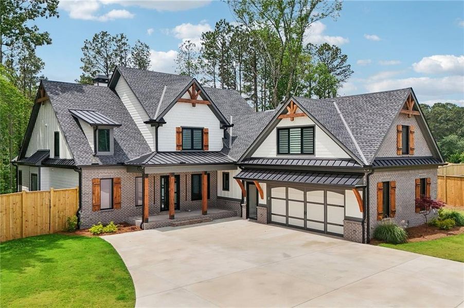 Front exterior of a new home in , Cumming, GA, highlighting curb appeal (Image 30). Front exterior of a new home in , Cumming, GA, highlighting curb appeal (Image 30).