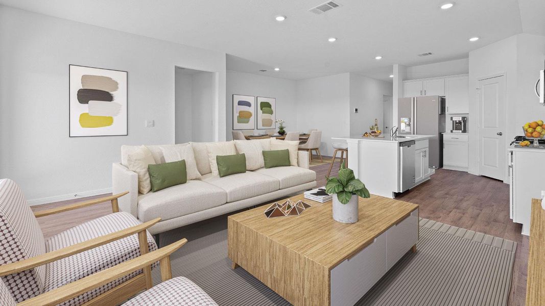 Furnished interior view inside a new home in Prairie Lakes, Buda (Image 13).