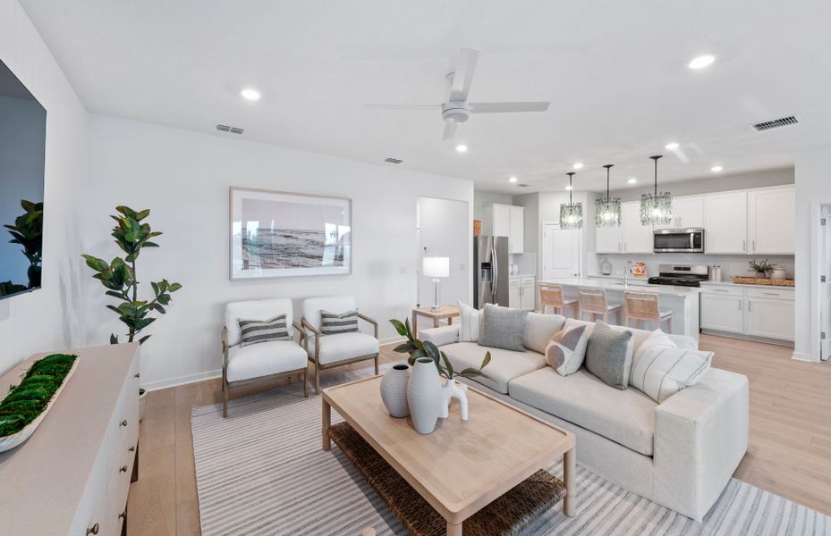 Furnished interior view inside a new home in Del Webb Sunchase, Parrish (Image 10).