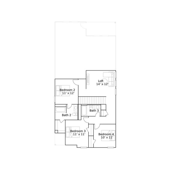 2D floor plan layout of this home in Anniston, Katy, TX (Image 3).
