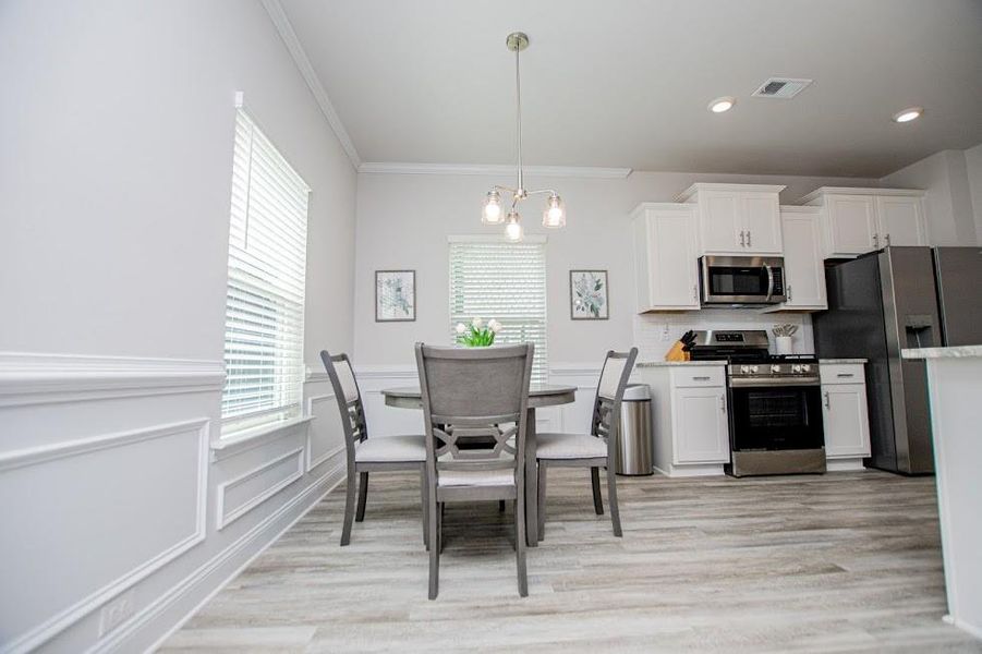 Furnished interior view inside a new home in Windmill Park, Carrollton (Image 7). Furnished interior view inside a new home in Windmill Park, Carrollton (Image 7).