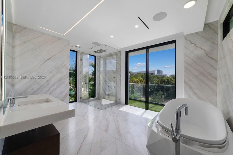 Furnished interior view inside a new home in , Miami Beach (Image 8).
