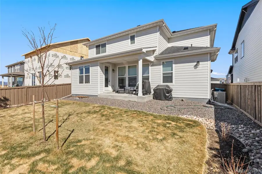Exterior details and patio area of a home in Sterling Ranch, Colorado Springs (Image 4).