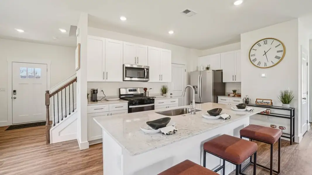 Furnished interior view inside a new home in The Hideaway at Fox Meadows, Bluff City (Image 7).