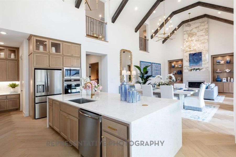 Furnished interior view inside a new home in Star Trail, Prosper (Image 26).
