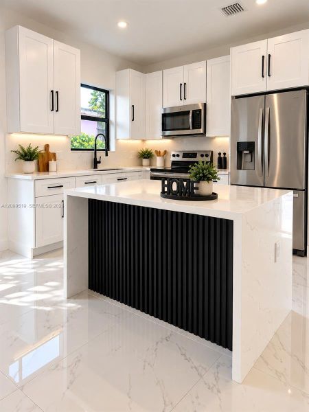 Furnished interior view inside a new home in , Miami (Image 5). Furnished interior view inside a new home in , Miami (Image 5).