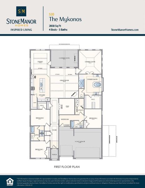 2D floor plan layout of this home in Magnolia Bend, Rosharon, TX (Image 5).