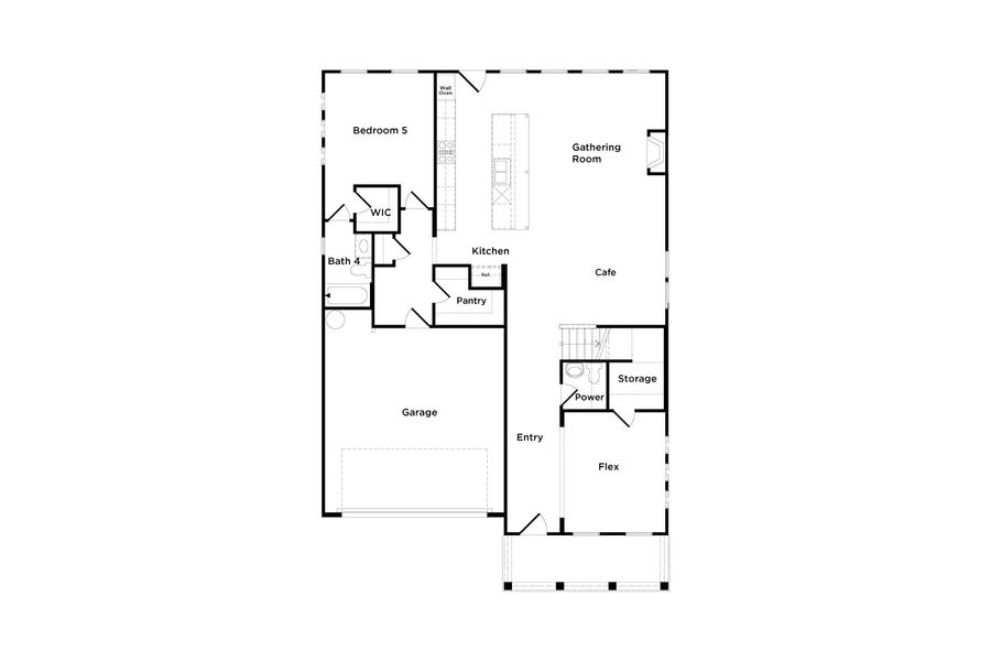 2D floor plan layout for the Brier Creek by DRB Homes in Riley Farms, Rockvale, TN (Image 2).