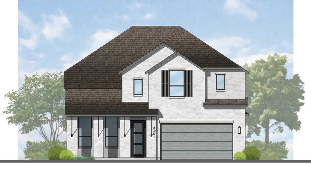 Representative rendering of the exterior for the Fordham Plan by Highland Homes (Image 4).