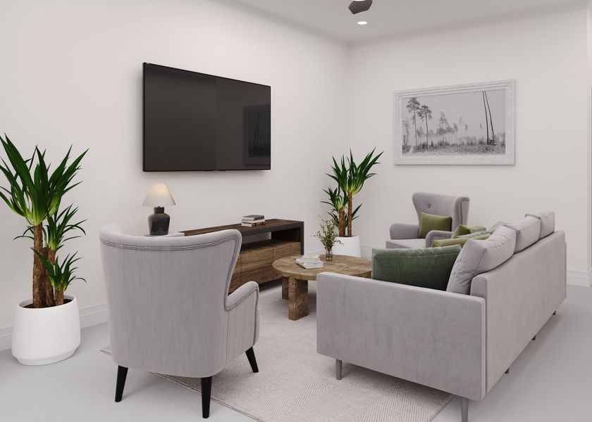 Representative furnished interior of a home built from the Centennial by Beazer Homes in Montana Vista - Highland, Buckeye (Image 6).