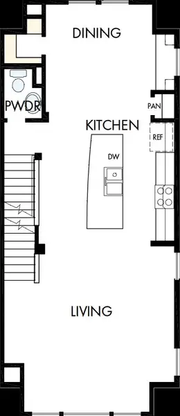 2D floor plan layout of this home in Towns at Union, St. Petersburg, FL (Image 3).