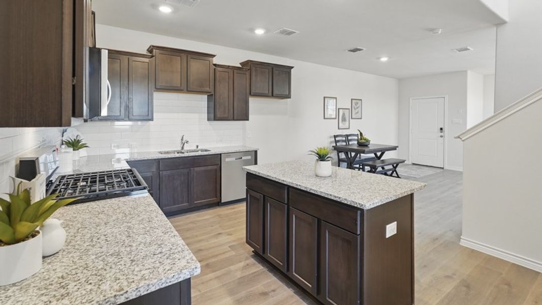 Furnished interior view inside a new home in Liberty Crossing, Royse City (Image 4).
