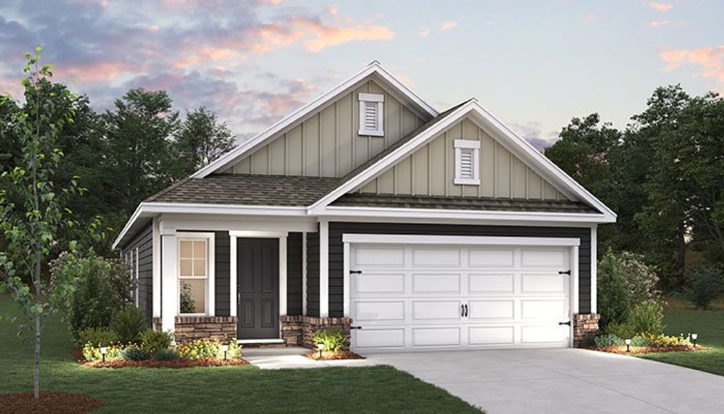 Representative exterior photo of a completed home built from the Burke by D.R. Horton in Valley View, Waynesville, NC (Image 7).