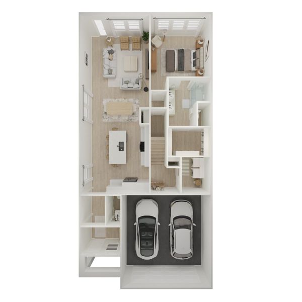 2D floor plan layout for the Scotch Pine by K. Hovnanian® Homes in Oakberry Trails, Waller, TX (Image 4). 2D floor plan layout for the Scotch Pine by K. Hovnanian® Homes in Oakberry Trails, Waller, TX (Image 4).