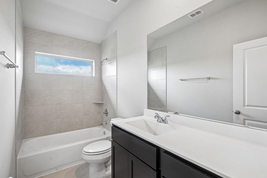 Furnished interior view inside a new home in Aldeana - Tejas Collection, Bonney (Image 17).
