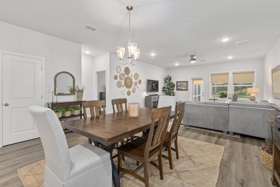 Furnished interior view inside a new home in Cedar Glen Preserve, Huger (Image 18).