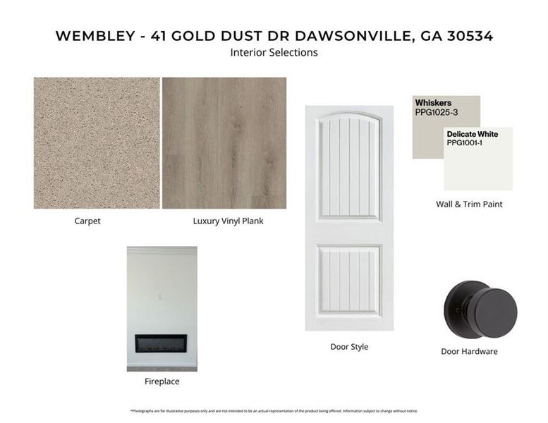 Sample of building materials used in homes in Villas at Gold Creek, Dawsonville (Image 3).