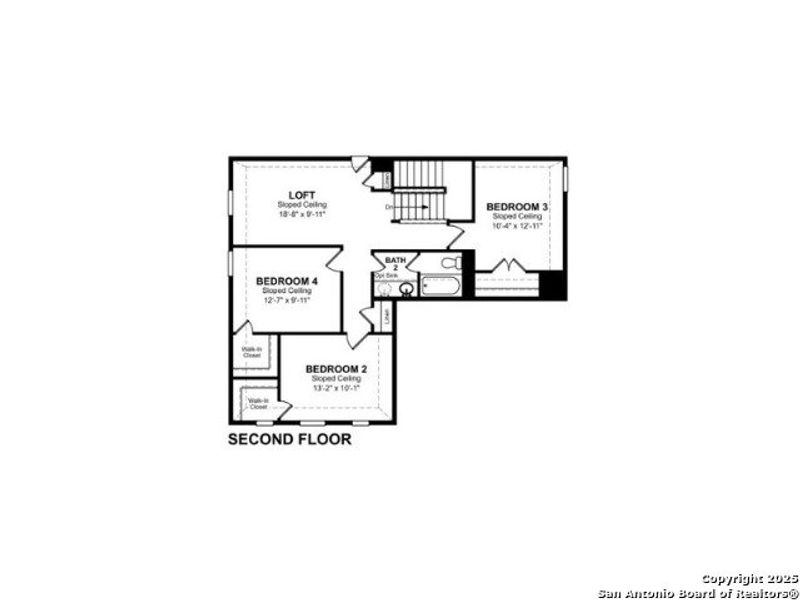 2D floor plan layout of this home in Morgan Meadows, San Antonio, TX (Image 4). 2D floor plan layout of this home in Morgan Meadows, San Antonio, TX (Image 4).
