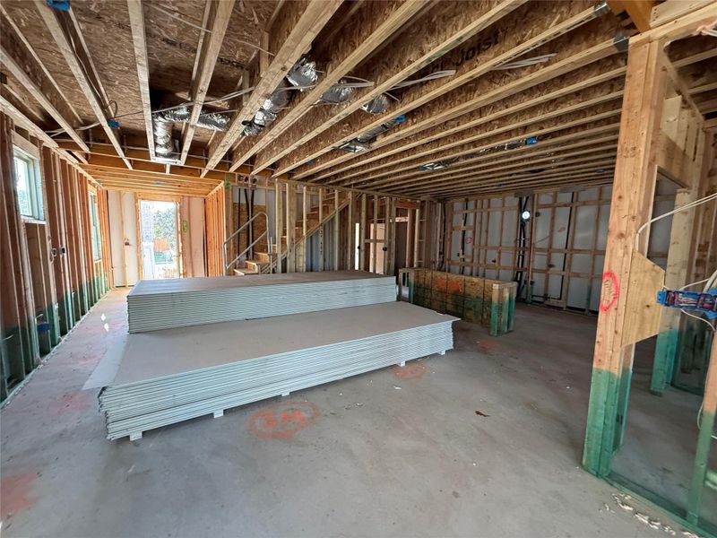 In-progress construction of a new home in The Cottages at La Cima, San Marcos, TX (Image 31).