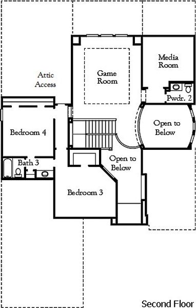 2D floor plan layout of this home in The Homestead, Rockwall, TX (Image 4).