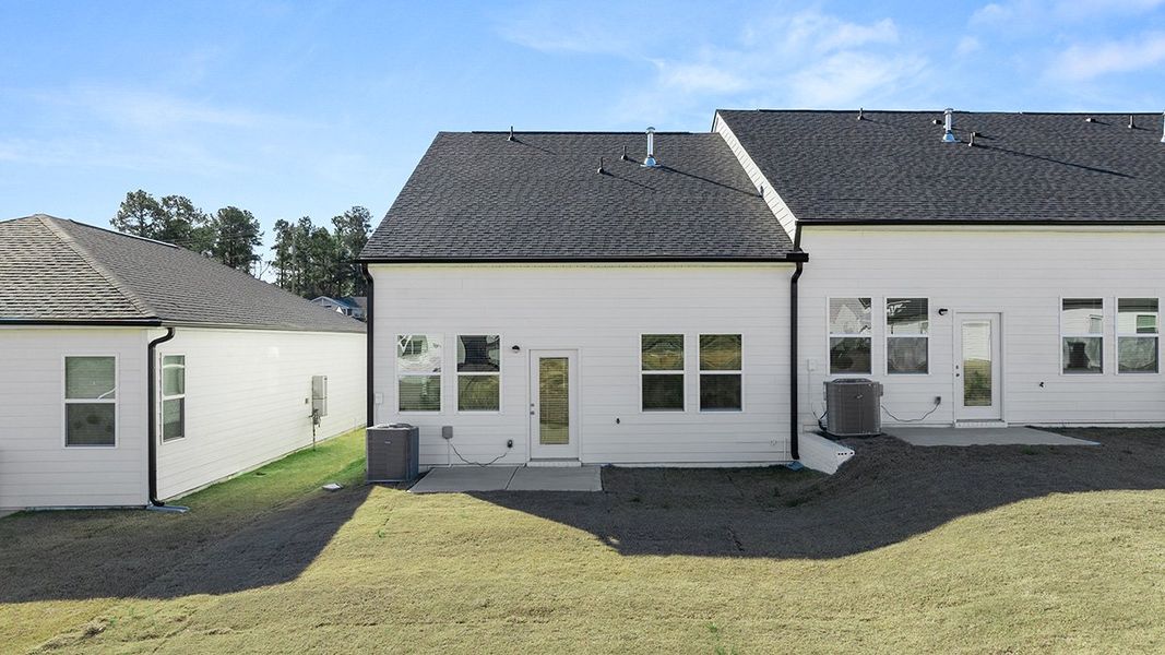 Exterior details and patio area of a home in Byrd Village, Graniteville (Image 2).