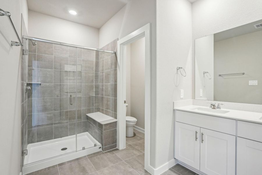 Furnished interior view inside a new home in Kemah Crossing - City Series, Kemah (Image 34). Furnished interior view inside a new home in Kemah Crossing - City Series, Kemah (Image 34).