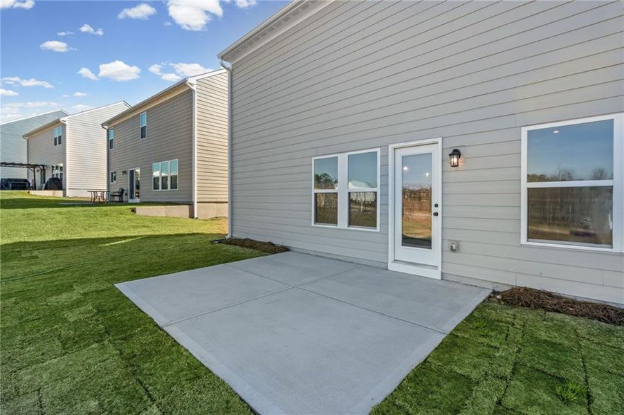 Exterior details and patio area of a home in Twin Lakes, Hoschton (Image 22). Exterior details and patio area of a home in Twin Lakes, Hoschton (Image 22).