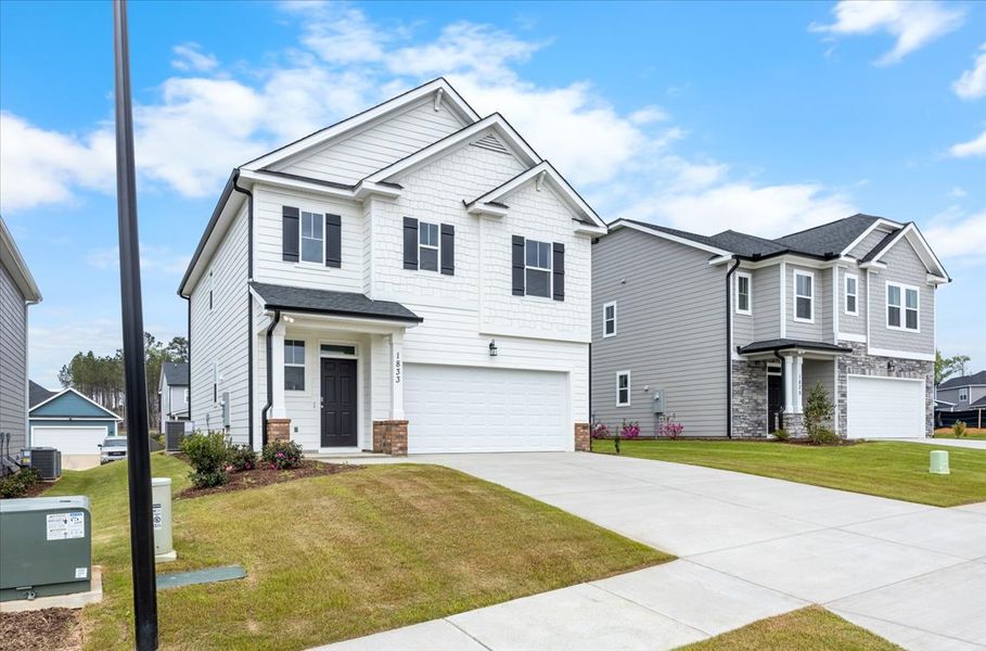 Front exterior of a new home in Tillery Park, Grovetown, GA, highlighting curb appeal (Image 18).