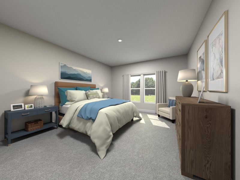 The primary bedroom offers a private retreat.