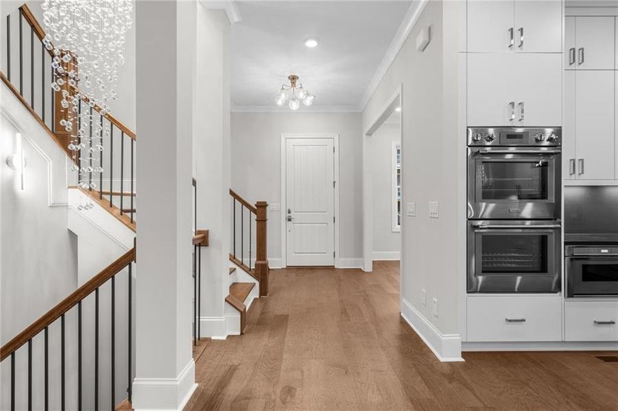 Furnished interior view inside a new home in Waterside Single Family, Peachtree Corners (Image 21). Furnished interior view inside a new home in Waterside Single Family, Peachtree Corners (Image 21).