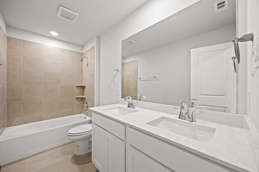 Furnished interior view inside a new home in The Estates Collection at Overland Grove, Forney (Image 3).