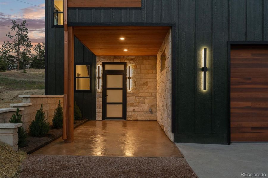 Exterior details and patio area of a home in , Bailey (Image 30).