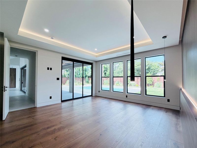 Master bedroom pool view