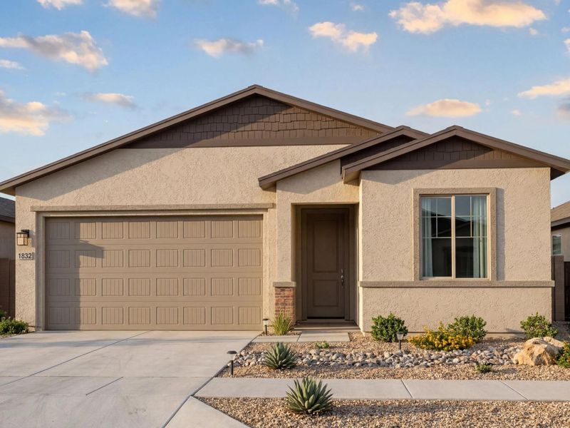 Representative exterior photo of a completed home built from the The Frontier by Davidson Homes LLC in North Ridge at Pronghorn Ranch, Prescott Valley, AZ (Image 5).