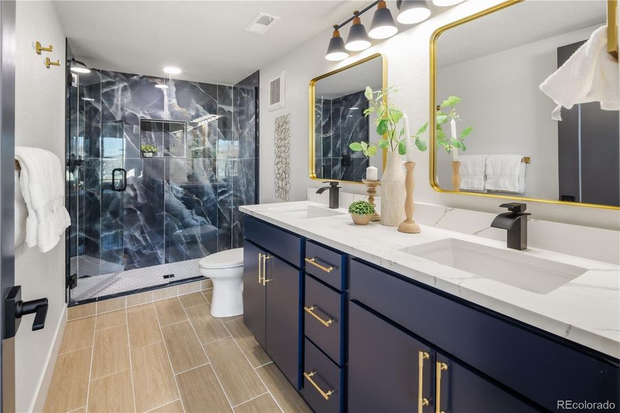 Furnished interior view inside a new home in , Denver (Image 8).