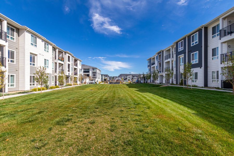 Exterior details and patio area of a home in Gateway Commons, Denver (Image 21). Exterior details and patio area of a home in Gateway Commons, Denver (Image 21).