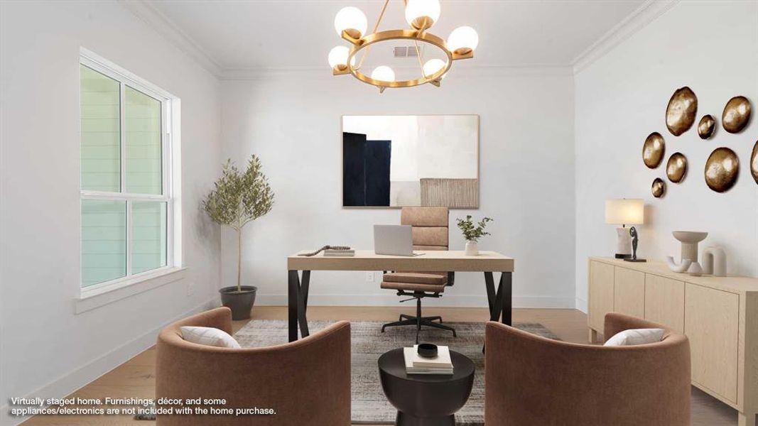 Furnished interior view inside a new home in Fields 60', Frisco (Image 5).