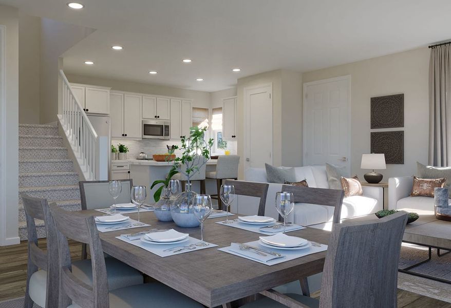Furnished interior view inside a new home in Painted Prairie, Aurora (Image 7).