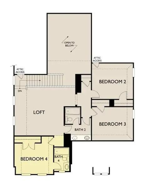 2D floor plan layout of this home in Westland Ranch, League City, TX (Image 3).