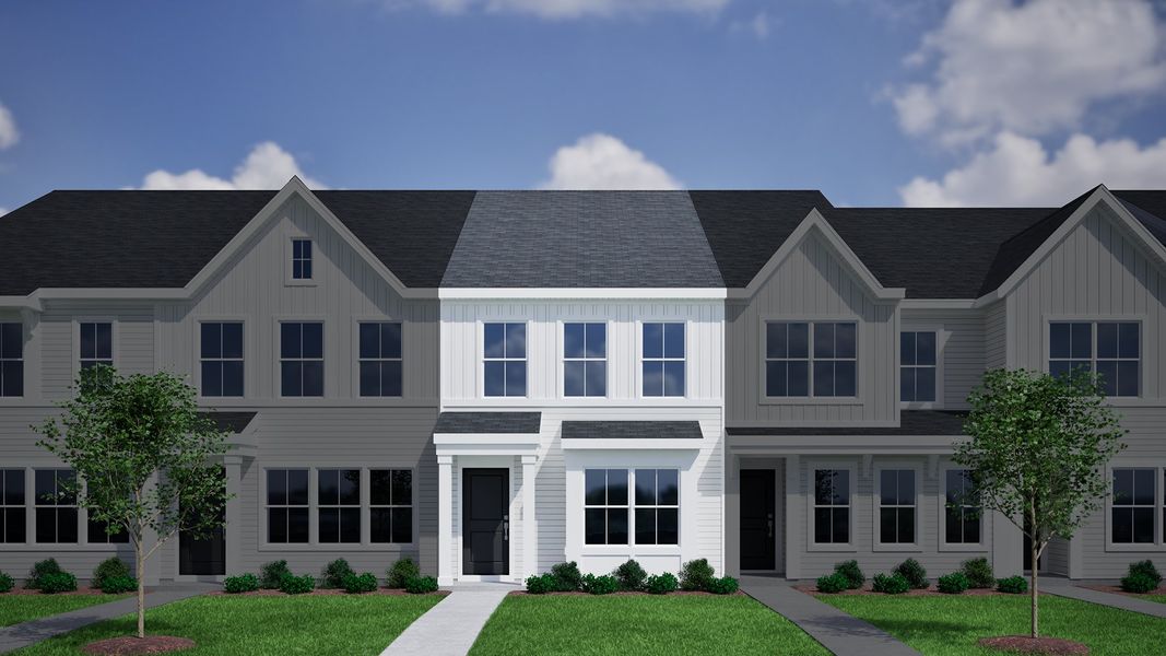 Representative exterior photo of a completed home built from the Clover - Genesis Value Collection by Mungo Homes in Westview, Charlotte, NC (Image 18).