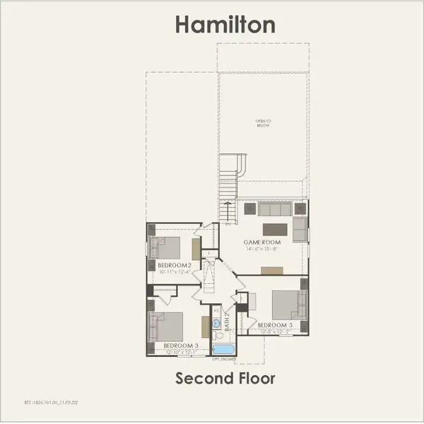 2D floor plan layout of this home in Pulte Homes at Two Step Farm, Montgomery, TX (Image 3). 2D floor plan layout of this home in Pulte Homes at Two Step Farm, Montgomery, TX (Image 3).
