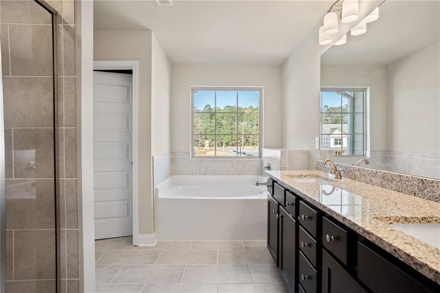 Furnished interior view inside a new home in Paces Estates, Lithia Springs (Image 9). Furnished interior view inside a new home in Paces Estates, Lithia Springs (Image 9).